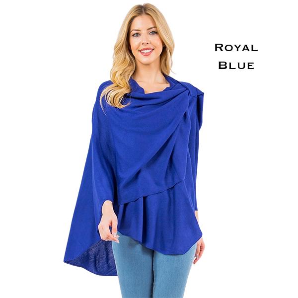 Wholesale 4213 - Cashmere Feel Loop Pull Thru Wrap Royal Blue - 