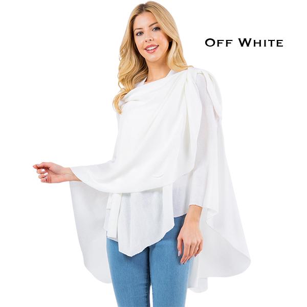 Wholesale 4213 - Cashmere Feel Loop Pull Thru Wrap Off White - 