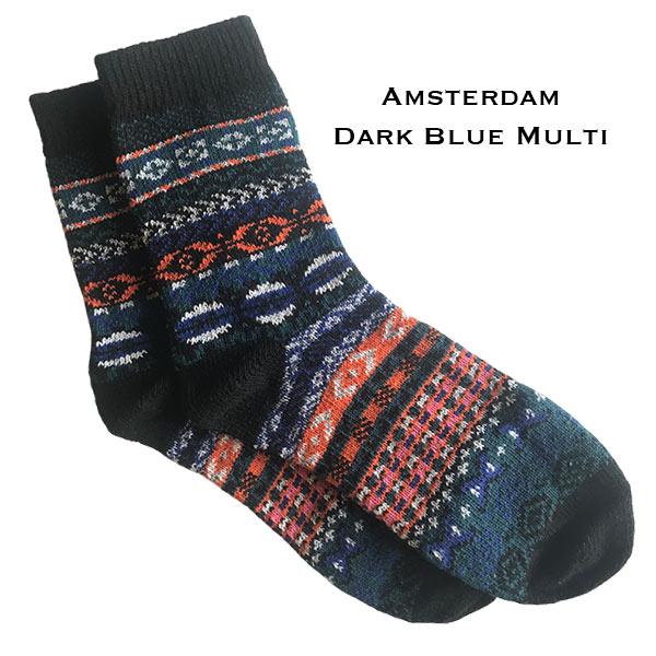 Wholesale 3748 - Crew Socks 3748 - Amsterdam Dark Blue Multi<br>
Fits Women's Size 6-10<br> 18% wool, 45% cotton, 37% polyester MB - Woman's 6-10