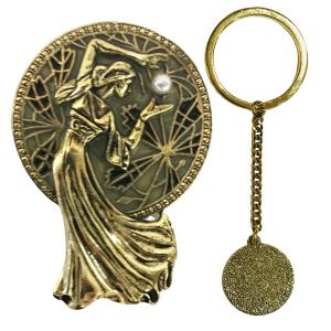 3759 - Ultra Magnetic Brooch and Key Minders 005 - Dancer<br>
Antique Bronze Key Minder - 
