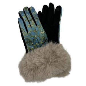 LC3803 -Fur Trimmed Art Design Touch Screen Gloves Art 14 <br>
Fur Trimmed Art Design Touch Screen Gloves
 - 
