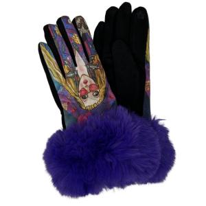 LC3803 -Fur Trimmed Art Design Touch Screen Gloves Art 20 <br>
Fur Trimmed Art Design Touch Screen Gloves
 - 
