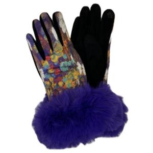 LC3803 -Fur Trimmed Art Design Touch Screen Gloves Art 21 <br>
Fur Trimmed Art Design Touch Screen Gloves
 - 
