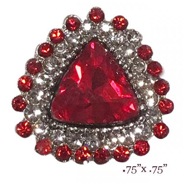 3815 - Small Diameter Magnetic Brooches - 400 - Red .75 3815 - Small Diameter Magnetic Brooches 400 - Red - .75