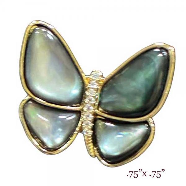 3815 - Small Diameter Magnetic Brooches - 104 - Butterfly .75 3815 - Small Diameter Magnetic Brooches 104 - Butterfly - .75