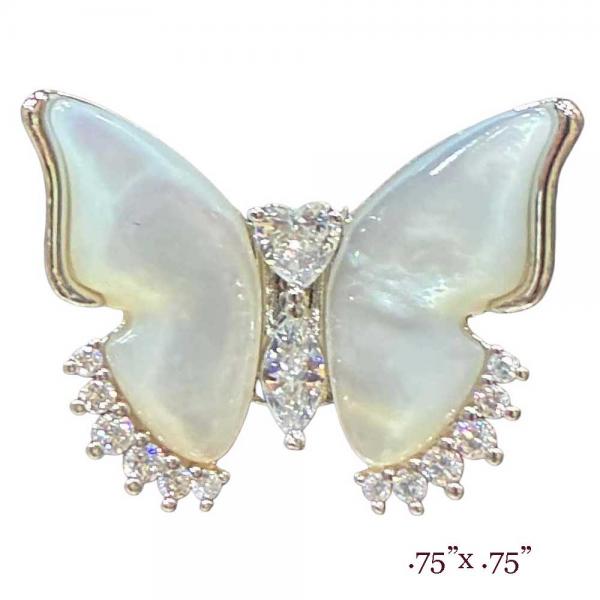 3815 - Small Diameter Magnetic Brooches - 106 - Butterfly .75 3815 - Small Diameter Magnetic Brooches 106 - Butterfly - .75