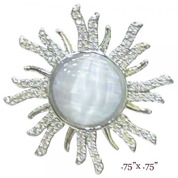 3815 - Small Diameter Magnetic Brooches - 102 - Sun .75 3815 - Small Diameter Magnetic Brooches 102 - Sun - .75
