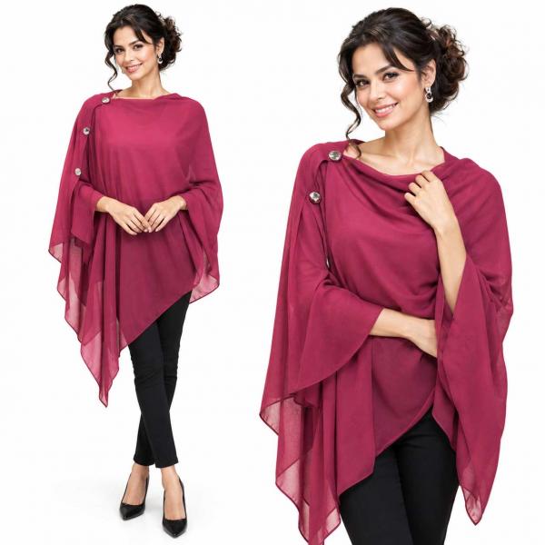 3846 - Georgette Button Shawls - 047S - Magenta w/Silver Buttons<br>
Georgette Button Shawl
27 3846 - Georgette Button Shawls 047S - Magenta w/Silver Buttons<br>
Georgette Button Shawl
- 27
