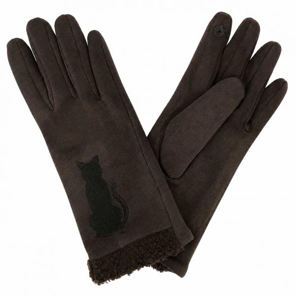 3897 - Cats and Dogs Motif Gloves - 1229 - Dark Brown Cat 3897 - Cats and Dogs Motif Gloves 1229 - Dark Brown Cat -