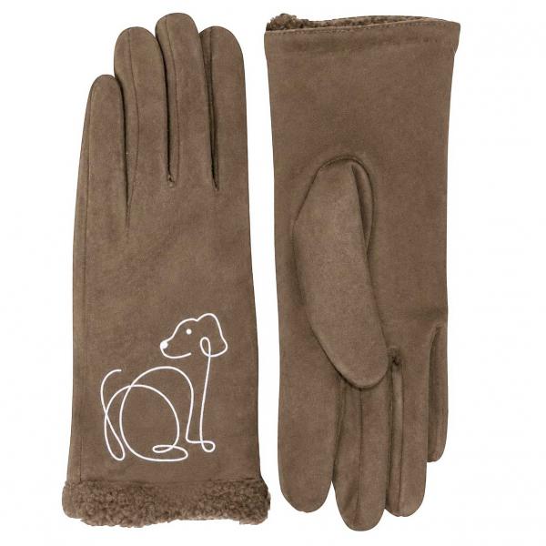 3897 - Cats and Dogs Motif Gloves - 1228 - Camel Dog 3897 - Cats and Dogs Motif Gloves 1228 - Camel Dog -