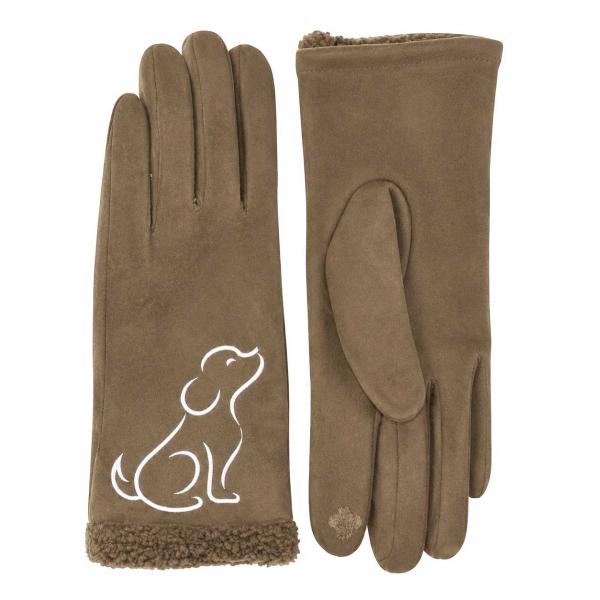 3897 - Cats and Dogs Motif Gloves - 1226 - Camel Dog 3897 - Cats and Dogs Motif Gloves 1226 - Camel Dog -