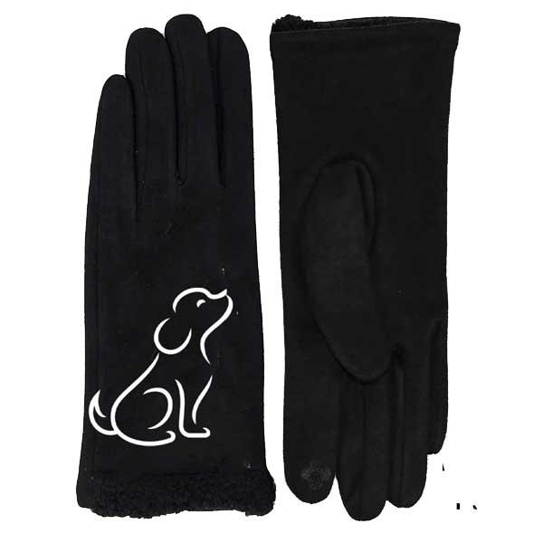 3897 - Cats and Dogs Motif Gloves - 1226 - Black Dog 3897 - Cats and Dogs Motif Gloves 1226 - Black Dog -