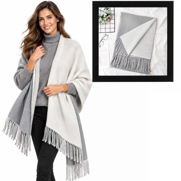 1689 - Double Sided Cashmere Feel Shawls - #14 26 1689 - Double Sided Cashmere Feel Shawls #14 - 26