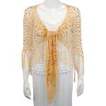 Shawls - Sequined Triangle - Gold-Gold