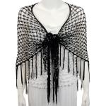 Shawls - Sequined Triangle - Black-Black