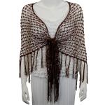Shawls - Sequined Triangle - Brown-Bronze