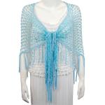 Shawls - Sequined Triangle - Light Blue