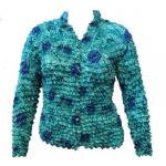 Plus Size Gourmet Popcorn - Cardigans -  Aqua Garden Plus Size Cardigan