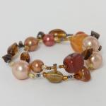 Joyer&Atilde;&shy;a - pulseras de moda - Stretch Beaded - Tan