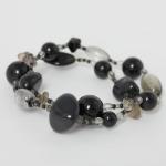 Joyer&Atilde;&shy;a - pulseras de moda - Stretch Beaded - Black