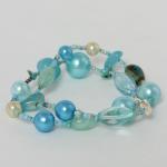 Joyer&Atilde;&shy;a - pulseras de moda - Stretch Beaded - Turquoise