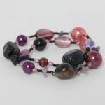 Joyer&Atilde;&shy;a - pulseras de moda - Stretch Beaded - Purple