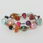 Joyer&Atilde;&shy;a - pulseras de moda - Stretch Beaded - Multi Colored