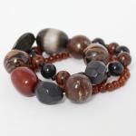 Joyer&Atilde;&shy;a - pulseras de moda - Big Bead Animal - Zebra-Brown