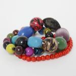 Joyer&Atilde;&shy;a - pulseras de moda - Big Bead Animal - Zebra-Multi