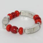 Joyer&Atilde;&shy;a - pulseras de moda - Silver with Red Stones Bracelet