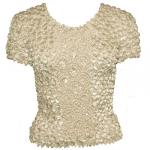 Camisas de Popcorn gastr&Atilde;&sup3;nomo Fishscale Moneda de manga corta -  Pearl