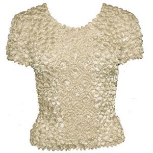 Wholesale 482 - Short Sleeve Coin Fishscale Tops Pearl - One Size Fits Most