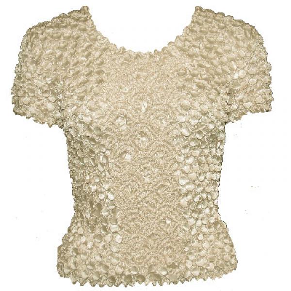 Wholesale 482 - Short Sleeve Coin Fishscale Tops Pearl - One Size Fits Most