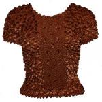Camisas de Popcorn gastr&Atilde;&sup3;nomo Fishscale Moneda de manga corta -  Chestnut