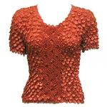 Camisas de Popcorn gastr&Atilde;&sup3;nomo Fishscale Moneda de manga corta -  Paprika