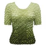 Camisas de Popcorn gastr&Atilde;&sup3;nomo Fishscale Moneda de manga corta - Variegated Olive