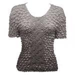 Camisas de Popcorn gastr&Atilde;&sup3;nomo Fishscale Moneda de manga corta - Variegated Grey