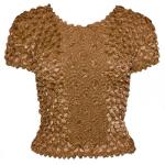 Camisas de Popcorn gastr&Atilde;&sup3;nomo Fishscale Moneda de manga corta -  Nutmeg