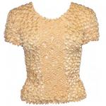 Camisas de Popcorn gastr&Atilde;&sup3;nomo Fishscale Moneda de manga corta -  Light Peach