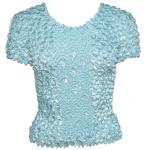 Camisas de Popcorn gastr&Atilde;&sup3;nomo Fishscale Moneda de manga corta -  Baby Blue