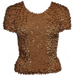 Camisas de Popcorn gastr&Atilde;&sup3;nomo Fishscale Moneda de manga corta -  Caramel