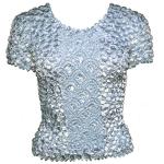 Camisas de Popcorn gastr&Atilde;&sup3;nomo Fishscale Moneda de manga corta -  Pale Baby Blue