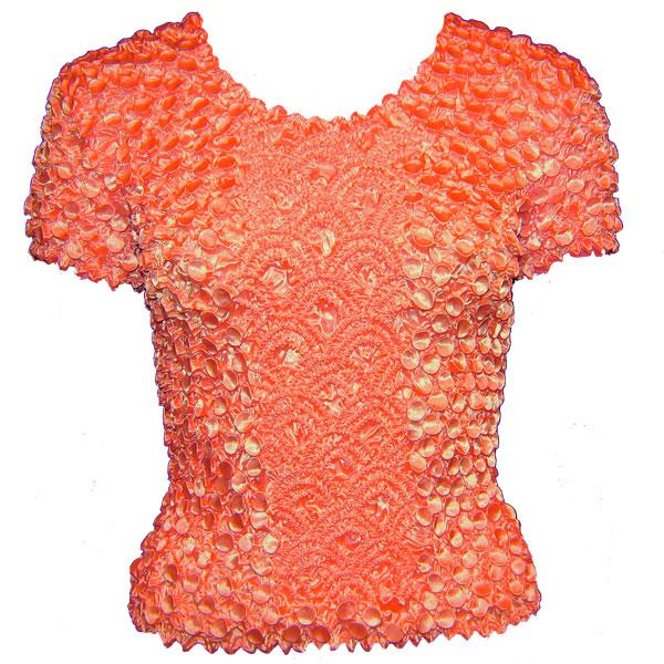 Wholesale 482 - Short Sleeve Coin Fishscale Tops Salmon - One Size Fits Most