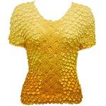 Camisas de Popcorn gastr&Atilde;&sup3;nomo Fishscale Moneda de manga corta - Variegated Yellow