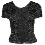 Camisas de Popcorn gastr&Atilde;&sup3;nomo Fishscale Moneda de manga corta -  Black