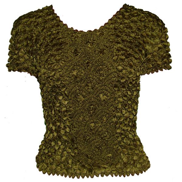 Wholesale 482 - Short Sleeve Coin Fishscale Tops Moss - One Size Fits Most