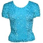 Camisas de Popcorn gastr&Atilde;&sup3;nomo Fishscale Moneda de manga corta -  Turquoise