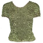 Camisas de Popcorn gastr&Atilde;&sup3;nomo Fishscale Moneda de manga corta -  Olive