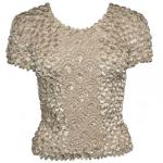 Camisas de Popcorn gastr&Atilde;&sup3;nomo Fishscale Moneda de manga corta -  Champagne