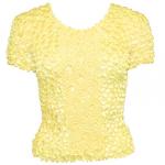 Camisas de Popcorn gastr&Atilde;&sup3;nomo Fishscale Moneda de manga corta -  Lemon Chiffon